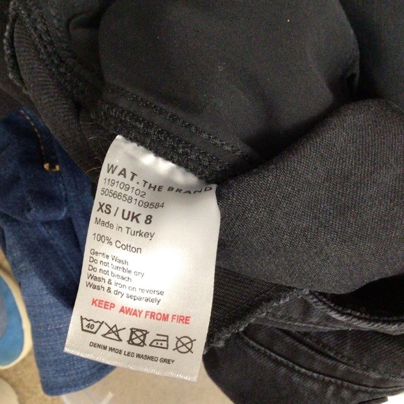 Wat the Brand denim jeans xs women black flare - Picture 7 of 9